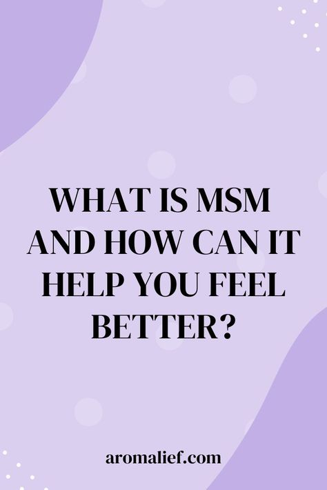 You’ve probably encountered MSM in your pain relief supplements, but did you know what it was good for? This compound is naturally found in plants, animals and humans, MSM contributes to support a healthy immune system, including promoting joint health and other benefits that you can find in this article. Msm Benefits Health, Msm Benefits, Supplements For Inflammation, Pregnancy Pain, Animals And Humans, Glucosamine Chondroitin, Healthy Immune System, Healthy Aging, Reduce Inflammation