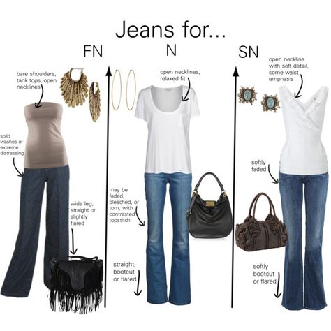 "Jeans for Natural types" by thewildpapillon on Polyvore Natural Wardrobe, Natural Clothing Style, Natural Kibbe, Zyla Colors, Flamboyant Natural, Cool Winter, Natural Clothing, Deep Winter, Soft Classic