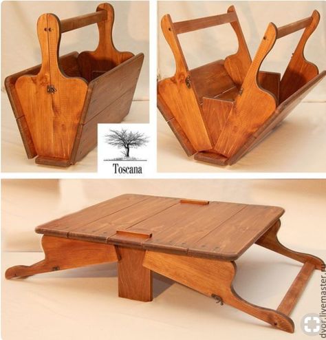 Picnic basket\table Folding Picnic Basket Table, Picnic Basket Table, Woodworking Beginner, Basket Table, Wood Projects Plans, Beginner Woodworking Projects, Basic Tools, Wood Working For Beginners, Table Plans