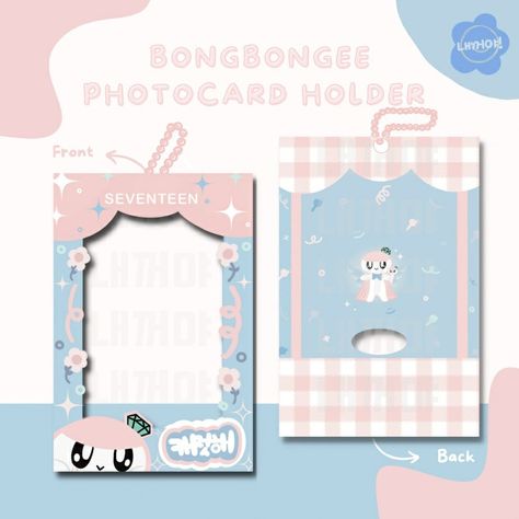 Seventeen Photocard Holder, Photocard Holder Template, Card Holder Kpop, Pc Holder, Photo Card Holder, Math Clipart, Seni Korea, Photocard Holder, Desain Buklet