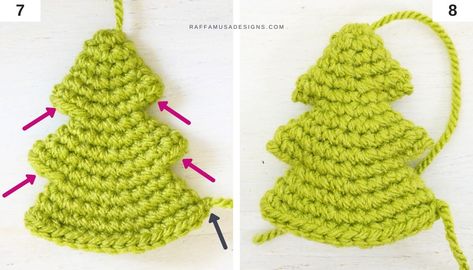 Crochet Nordic Christmas Tree Amigurumi – Free Pattern • RaffamusaDesigns Amigurumi Tree, Christmas Tree Amigurumi, Tree Amigurumi, Nordic Christmas Tree, Mini Christmas Stockings, Crochet Stitches Guide, Crochet Christmas Trees, C2c Crochet, Nordic Christmas