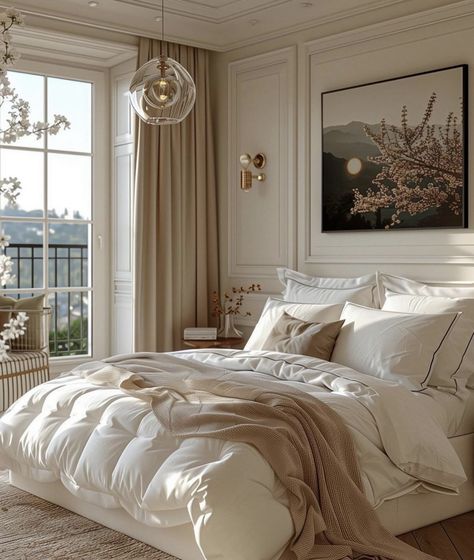 Parisian Hotel Bedroom, Small Old Money Bedroom, Old Money Bedroom Aesthetic Pink, Hotel Bedding Aesthetic, Expensive Room Aesthetic, High Fashion Bedroom, French Luxury Bedroom, Expensive Bedroom Luxury, Elegant Room Aesthetic