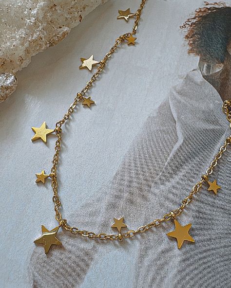 did you see the new stars👀 ⭐️ Gold Star Necklace, Forever Necklace, Mood Jewelry, Star Necklace Gold, Jewelry Board, Five Pointed Star, Jewelry Boards, Pretty Jewelry, Halloween Outfit