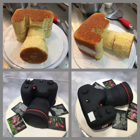 Camera Cake, Camera Cakes, Construction Cake, 3d Camera, Cake Decorating Piping, Birthday Cakes For Men, Cake Shapes, Cake Decorating Videos, Easy Baking Recipes Desserts