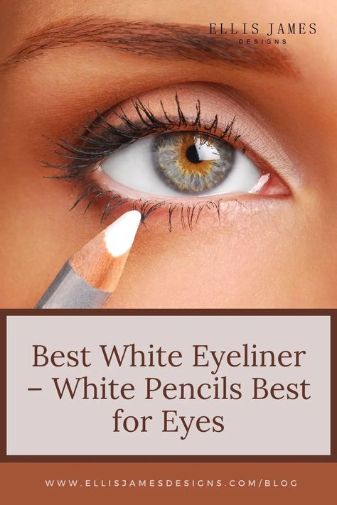 White Inner Eyeliner, Using White Eyeliner, Best White Eyeliner For Waterline, White Undereye Liner, How To Use White Eyeliner, White Undereye, White Eyeliner Waterline, Black And White Eyeliner, Best White Eyeliner