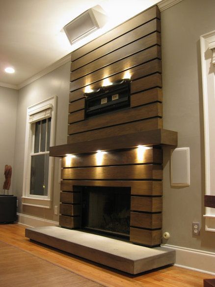 Slatted Fireplace, Modern Fireplace Mantles, Wood Fireplace Surrounds, Fireplace Feature Wall, Build A Fireplace, Fireplace Tv Wall, Shiplap Fireplace, Fireplace Mantel Decor, Living Room Decor Fireplace