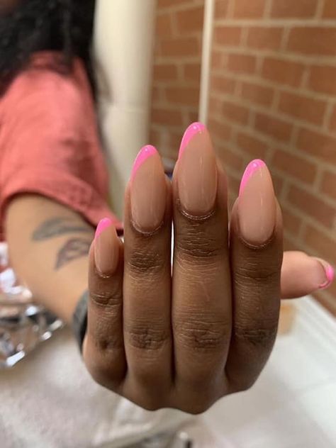 Half French Nails Half French, Half Polished Nails, Half Tip Nails, Half French Nails, Half Nail Design Ideas, Half French Tip Nails, Reverse French Nails, Half Moon Nails, Layers Of The Epidermis