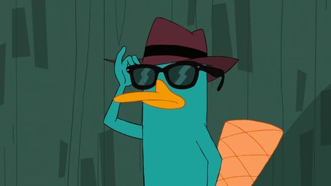 Perry The Platypus, Platypus, Cartoon Character, Deviantart, Wall, Green, Blue