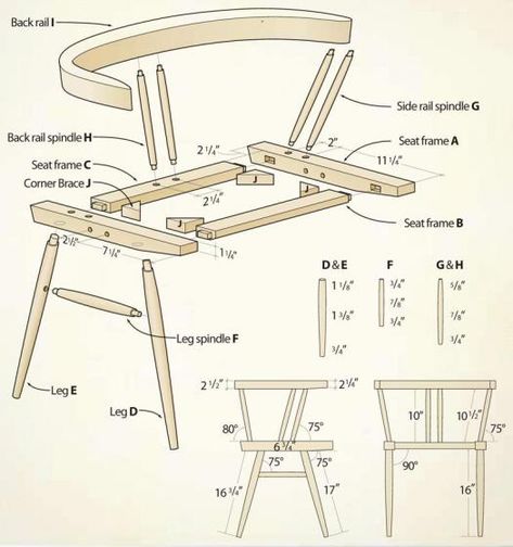 Furniture With Dimensions, Furniture Details Drawing, Canadian Woodworking, Drawing Furniture, Woodworking Blueprints, Adirondack Chair Plans, Wood Chair Design, Furniture Sketch, Furniture Design Sketches