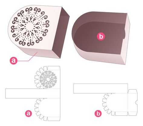 Round Packaging Template, Round Gift Box, Round Boxes Packaging, Round Gift Boxes Diy, Circle Box Template, Round Gift Boxes Packaging, Box Maker, Mandala Stencils, Box Packaging Design