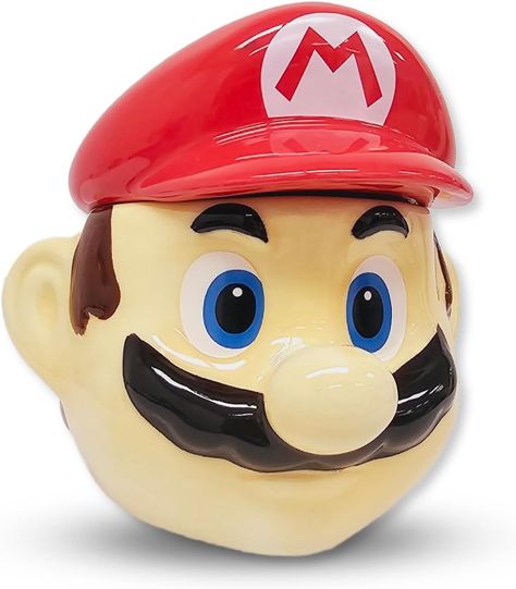 JVSupply Super Mario Gaming Mug - 14oz Ceramic Coffee Mug Tea Cup Novelty Gift for Gamers, Fathers, Coffee (Removable Cap) Mario Ceramic, Coffee Enthusiast, Ceramic Coffee Cups, Gamer Gifts, Cooking Kitchen, Novelty Gifts, Ceramic Coffee Mug, Ceramic Mugs, Super Mario