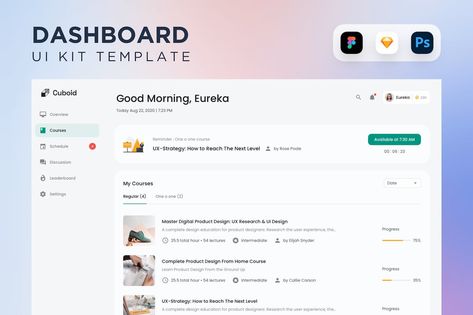 Lesson LMS Dashboard UI Kit Lms Dashboard, Task Management Dashboard, Free Assets, Sales Dashboard, Ux Kits, Educational Platform, Analytics Dashboard, Admin Dashboard, Dashboard Ui