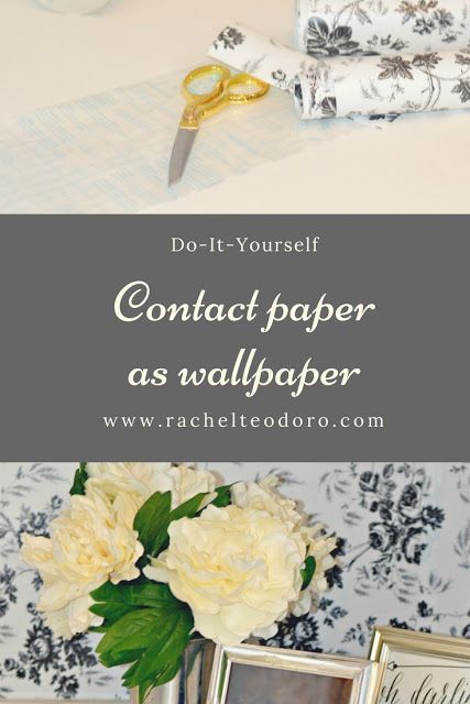 Contact Paper Used as Wallpaper DIY Contact Paper On Walls, Home Wallpaper Ideas, Contact Paper Ideas, Contact Paper Wall, Visual Clutter, Wallpaper Diy, Sewing Spaces, As Wallpaper, Sewing Space