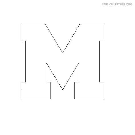 Free Printable Block Letter Stencils | Stencil Letters M Printable Free M Stencils | Stencil Letters Org Stencil Patterns Letters, Block Letter Fonts, Letter Stencils Printables, Letters M, Stencil Letters, Letter Templates Free, Stencils Printables, Alphabet Stencils, Free Stencils