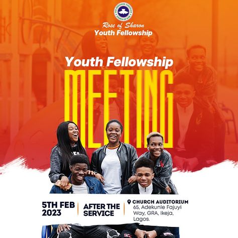 youth meeting Fellowship Flyer Design, Youth Week Flyer Design, Prayer Meeting Flyer Design, Youth Service Flyer, Church Conference Flyer Design, Posters Layout, Event Proposal, Graphic Design Posters Layout, Flyer Inspiration