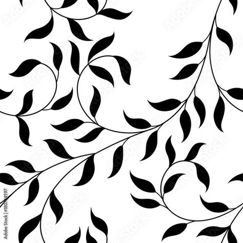 Feather Stencil, Branches With Leaves, Original Modern Art, Leaf Stencil, Leaves Vector, Motif Design, Digital Flowers, Leaf Pattern, Vector Design