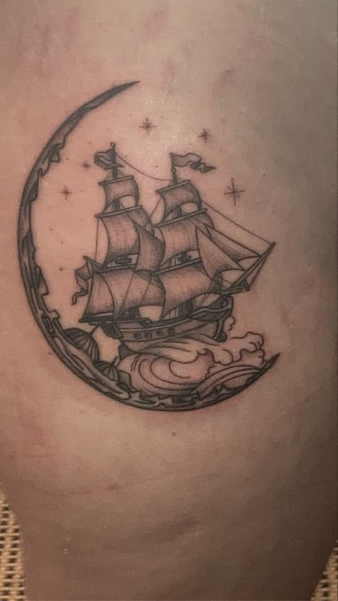 Disney Treasure Planet Tattoo, Treasure Island Tattoo, Pirate Brand Tattoo, Treasure Planet Tattoo, Treasure Tattoo, Memories Tattoo, Courage Tattoo, Courage Tattoos, Pirate Ship Tattoo