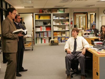 The Office Set Photos, Jim Halpert The Office, The Office Building, Office Vibes, The Office Show, Office Photos, Office Fan, Jim Halpert, Cast Photos