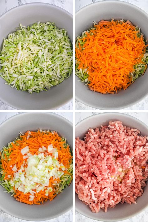 Cabbage Pudding, One Pot Cabbage Casserole, Cabbage Carrots Potatoes Sausage, Cabbage Carrots And Eggs, Boiled Cabbage Potatoes And Carrots, Cabbage Carrots And Potatoes, Pork Mince Recipes, Baked Cabbage, Pork And Cabbage