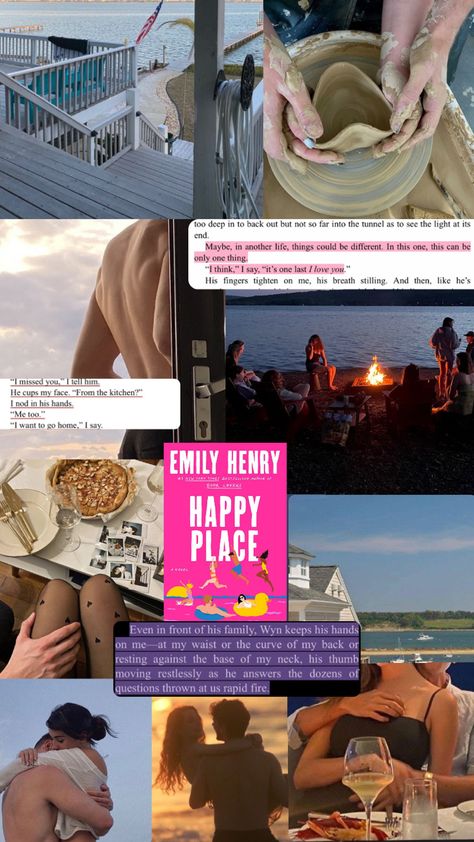 Happy Place Fanart, Wyn And Harriet Fanart, Wyn And Harriet Aesthetic, Harriet And Wynn, Wyn Harriet, Happy Place Emily Henry, Books Collage, Romcom Books, Reading Girl