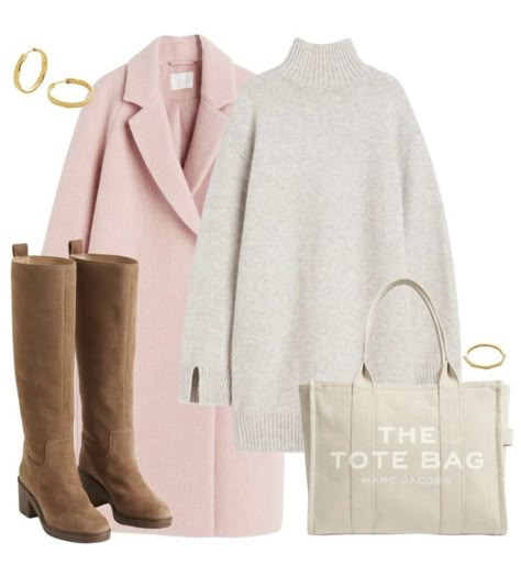 Pink Coat Outfit, December Outfits, Outfits Gorditas, Modesty Outfits, Paris Outfits, Elegant Outfits, Pink Coat, September 22, Beauty Clothes