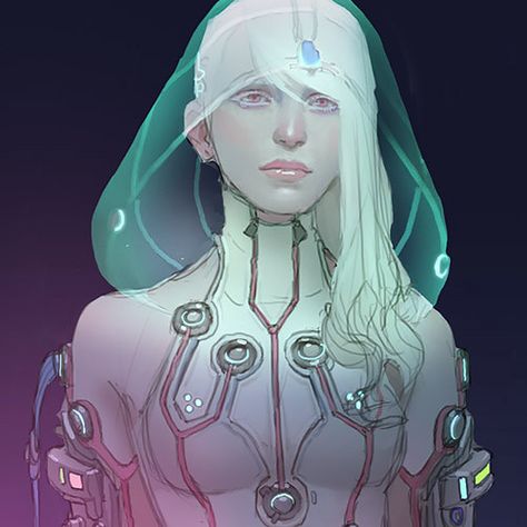 Alice in Neon - character sheets, Clint Cearley on ArtStation at https://www.artstation.com/artwork/mblGZ Alice Illustration, Futuristic Character Design, Learn Illustration, Sci Fi Clothing, Fallout Art, Star Wars Characters Pictures, Character Design Girl, Character Sheets, Female Character Concept