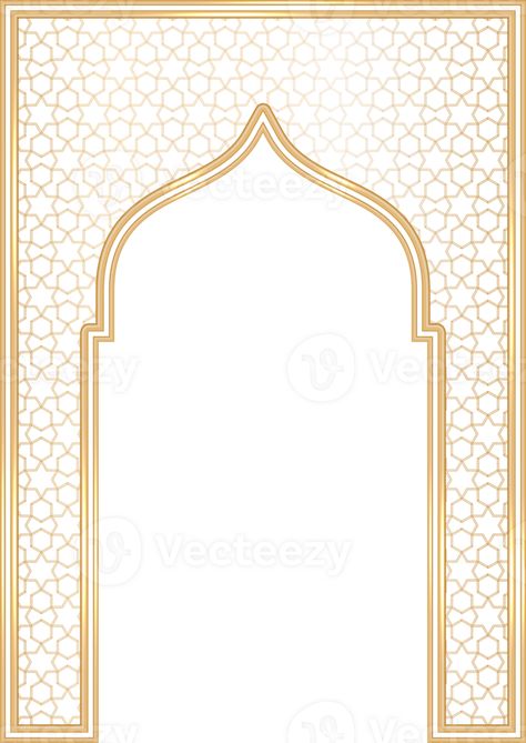 Ramadan Islamic arch frame with ornament. Muslim traditional door illustration for wedding invitation post and templates. Golden frames in oriental style. Persian windows shape Islamic Arch, Door Illustration, Golden Arch, Traditional Door, Diy Glue, Arch Frame, Wedding Elements, Counter Design, Islamic Art Pattern