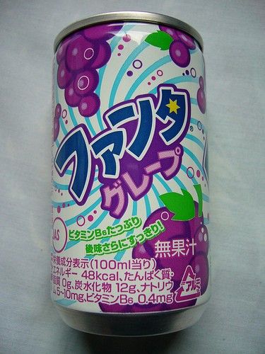 Japanese Candy Packaging, Japanese Drinks, Kawaii Cooking, Grape Soda, Candy Packaging, Japanese Candy, Japan Aesthetic, Beverage Packaging, Kawaii Design