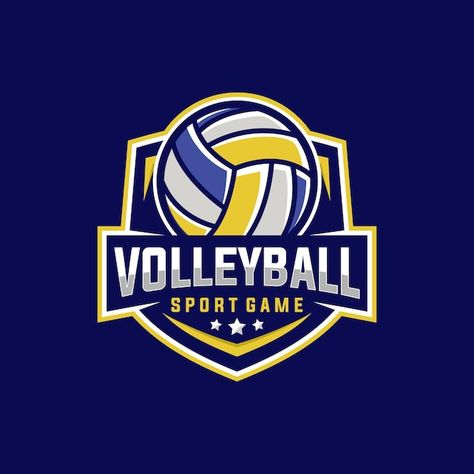 Volleyball Logo Design, Logo Volleyball, Volleyball Logo, Volleyball Backgrounds, Sport Vector, Logo Club, Banner Logo, Volleyball Designs, Volleyball Clubs