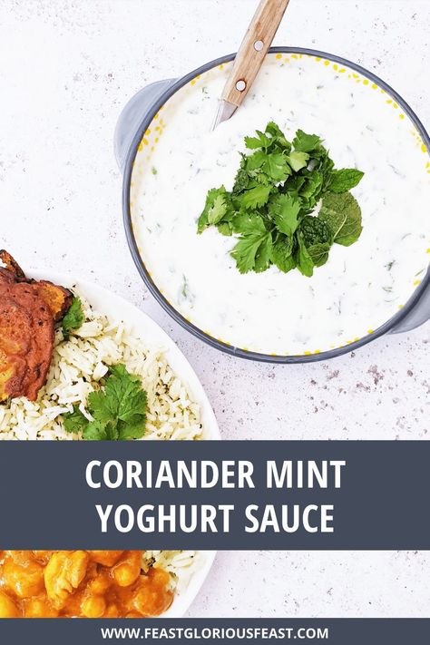 Yoghurt Sauce, Feast Recipes, Inflammation Foods, Yoghurt Dressing, Masala Sauce, Mint Salad, Light Meals, Mint Sauce, Anti Inflammation