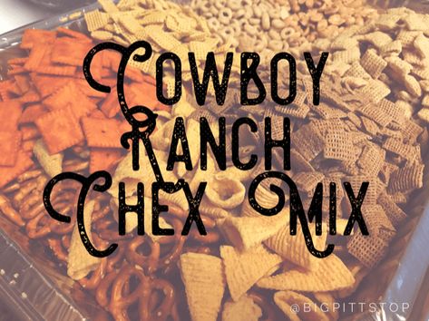 Cowboy Snacks, Chex Mix Snacks, Cheer Snacks, Ranch Chex, Ranch Chex Mix, Cowboy Food, Theme Snack, Cowboy Theme Party, Healthy Superbowl Snacks