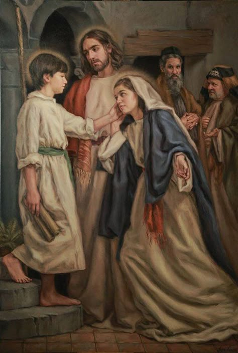 Jesus And The Children, Jesus With Children, Joyful Mysteries, Jesus In The Temple, Jesus Mary And Joseph, Finding Jesus, Religious Pictures, Catholic Images, Christian Artwork