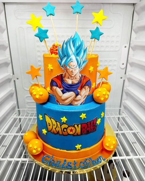 Dragon Balls Cake, Goku Birthday Cake, Goku Cake, Dragon Ball Z Cake, Tarta Real Madrid, Goku Birthday, Gohan Beast, Ball Birthday, Goku Super