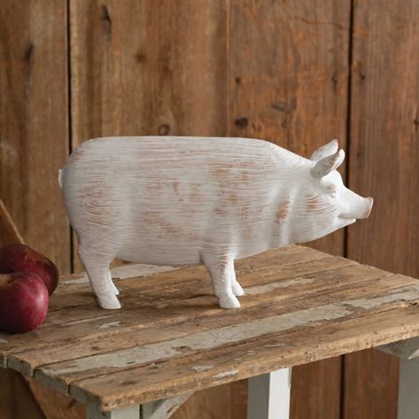 Farmhouse Tabletop Pig Large Pig Statue Floor or Table | Etsy Farmhouse Tabletop, Pig Statue, Pig Sculpture, Pig Decor, White Figures, Pig Figurines, Pig Farming, White Farmhouse, Horse Figurine