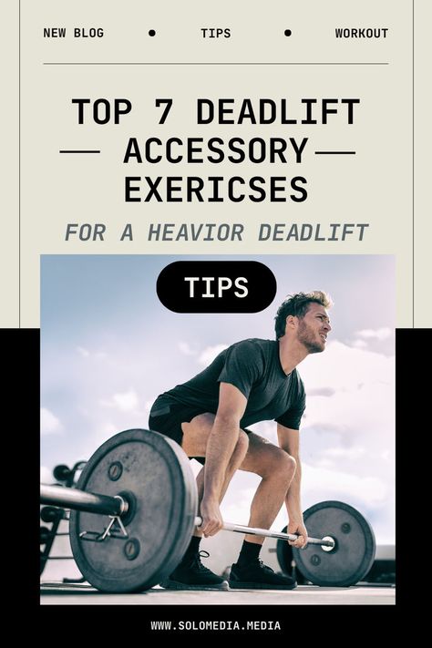 Elevate your deadlift game with these 7 essential accessory exercises tailored to boost your strength and refine your technique! 💪🏋️‍♂️ From Romanian deadlifts to kettlebell swings, each exercise targets key muscle groups to support your deadlift performance and help you lift heavier weights with confidence. Ready to take your deadlift to the next level? Explore our guide now! Deadlift Workout, Heavy Weight Lifting, Kettlebell Swings, Lift Heavy, Muscle Groups, Kettlebell, Strength Training, Fitness Tips