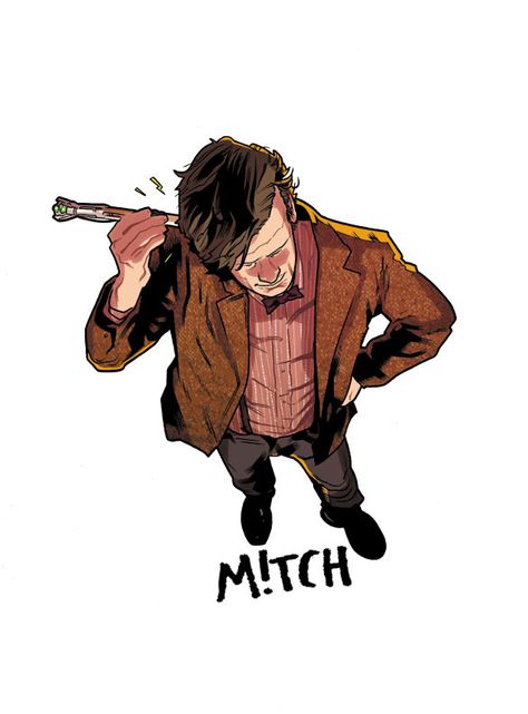 11th Doctor Fanart, 11 Doctor, Doctor Fanart, Mitch Gerads, Fortnite V Bucks, Comic Illustrations, I Am The Doctor, Doctor Who Fan Art, David Tennant Doctor Who