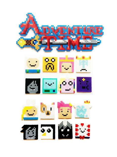 Adventure Time Perler Sprites Logo Tree Topper by ShowMeYourBits Perler Sprites, Logo Tree, Knit Inspiration, Perler Art, Art Perle, Fuse Beads, Tree Topper, Hama Beads, Tree Toppers