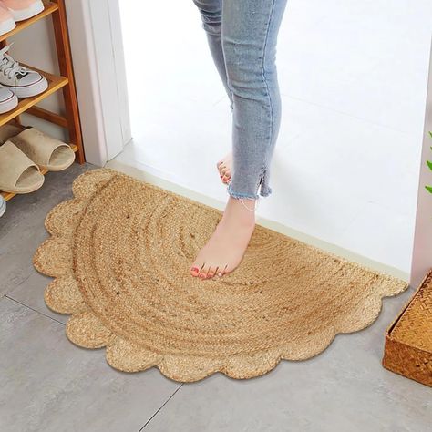 PRICES MAY VARY. FLATTENING AND REMOVING CREASES:To Get Rid Of Temporary Creases In Area Rugs Caused By Packing And Shipping, Back-Roll/Reverse Roll The Rug, Place It On A Flat Surface, And Give It Time For The Creases To Naturally Relax.The Color Of The Jute Is Natural And Exhibits Variations From Light To Deep Due To The Inherent Differences In The Material. Therefore, The Color Might Appear Slightly Different In Photos. Farmhouse Rug For Entryway : Designed To Add A Rustic Charm To Your Home,