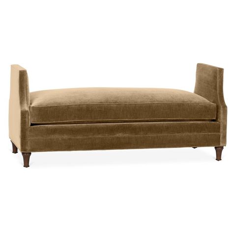 One Kings Lane - Dumont Velvet Bench | One Kings Lane Velvet Bench, Brown Couch, Entry Bench, Bed Bench, Living Room Bench, Foot Of Bed, Velvet Dining Chairs, Upholstered Bench, Couch Sofa