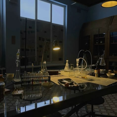 #chemistry #laboratory Science Lab At Home, Chemistry Classroom Aesthetic, Cool Laboratory, Science College Aesthetic, Dark Academia Chemistry Aesthetic, Scientist Aesthetic Chemistry, Red Laboratory Aesthetic, Material Science Aesthetic, Science Lab Aesthetic Dark