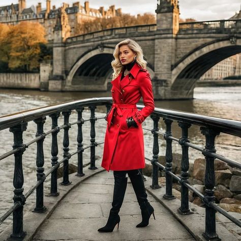 Embracing the elegance of London in a classic red trench coat. 🌟🇬🇧 #fashioninspiration #trenchcoatstyle #londonfashion #autumnvibes #stylishtravel Red Coat Outfit, Trench Coat Style, Red Trench Coat, London Fashion, Fall Vibes, Trench Coat, London, Style Inspiration, Red