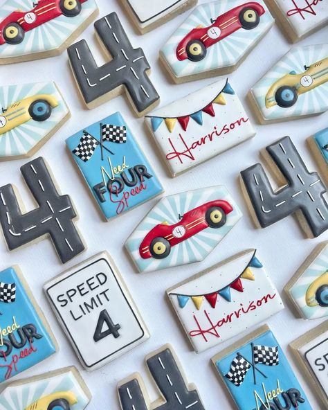 Need 4 Speed Birthday Cake, Need Four Speed Birthday, 4th Birthday Theme, 4th Birthday Party For Boys, Need Four Speed, 4th Birthday Boys, Birthday Party Checklist, 4th Birthday Party Ideas, Birthday Party For Boys