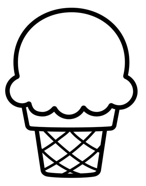 Ice Cream Outline, Ice Cream Template, Shamrock Template, Ice Cream Cartoon, Ice Cream Sticker, Ice Cream Clipart, Classroom Window, Punch Needle Ideas, Preschool Classroom Decor