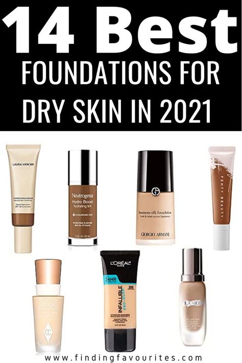 Looking for the best foundation for dry skin? Find your perfect match with hydrating & award-winning foundations you're guaranteed to love! #bestfoundation #foundationfordryskin #drugstorefoundation #foudnation #makeupdryskin Best Foundation For Dry Skin, Light Coverage Foundation, Best Drugstore Foundation, Dry Skin Makeup, Hydrating Makeup, Foundation For Dry Skin, The Best Foundation, Drugstore Products, Moisturizing Foundation