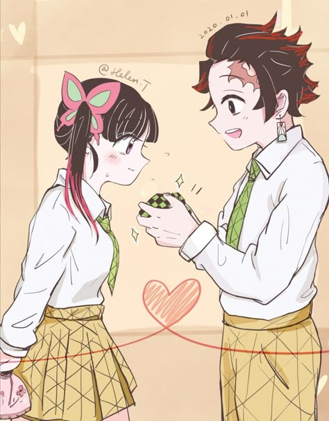 Tanjiro x Kanao Kamaboko Squad, Wallpapers Hd, Fanarts Anime, Anime Ships, Kimetsu No Yaiba, Izuku Midoriya, Slayer Anime, Cute Anime Couples, Otaku Anime