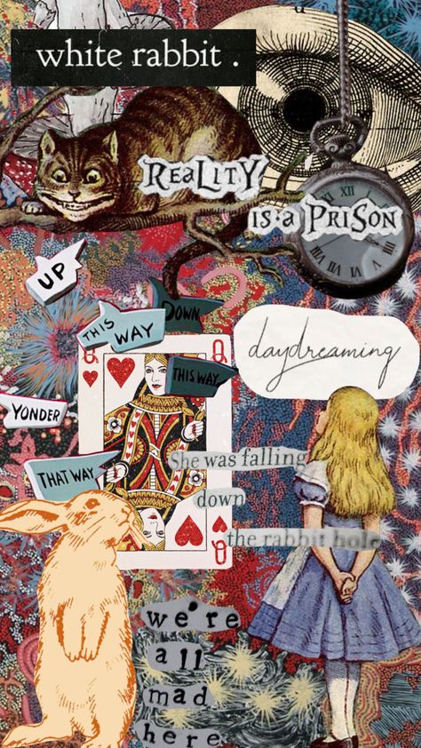 #aesthetic #collage #moodboard #vintage #aliceinwonderland #wonderland #alice #madhatter #whiterabbit #queenofheartz Mood Board Alice In Wonderland, Alice In Wonderland Moodboard, Aesthetic Alice In Wonderland Wallpaper, Dark Alice In Wonderland Aesthetic, Alice In Wonderland Creepy, Wonderland Moodboard, Alice In Wonderland Desktop Wallpaper Aesthetic, Alice In Wonderland Collage Wallpaper, Alice In Wonderland Collage