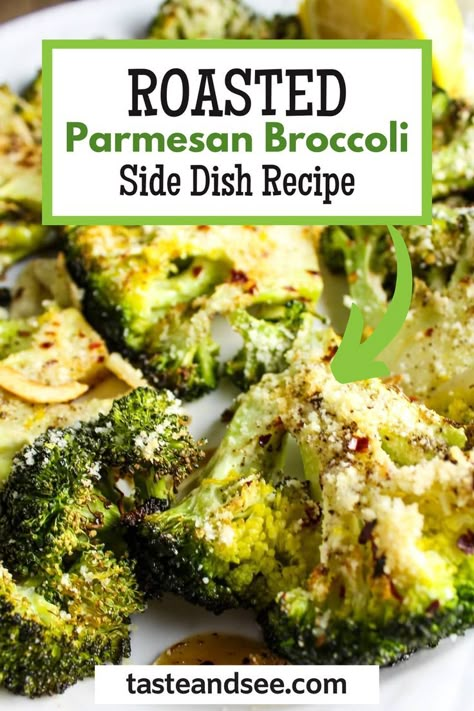 This roasted Parmesan broccoli recipe is the perfect way to enjoy a healthy, flavorful side dish that’s both crispy and savory. The broccoli roasts to perfection with a golden, cheesy crust. Ready in under 30 minutes, roasted broccoli is an easy and nutritious addition to any meal, from weeknight dinners to holiday spreads. Pan Roasted Broccoli Recipes, Broccoli Roasted Recipes, Parm Broccoli Recipes, Vegetable Side Dishes Broccoli, Veggie Side Dishes Broccoli, Sides Dishes With Steak, Christmas Side Dishes Broccoli, Roasted Broccoli And Cheese, Broccoli In Oven Recipe