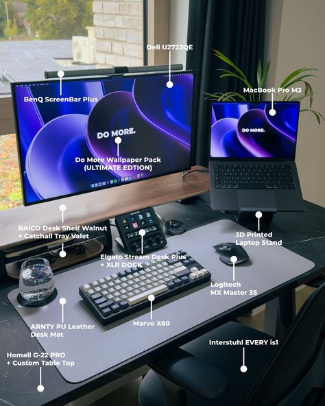 Macbook Air M2 Desk Setup, Minimalist Laptop Setup, Laptop Gaming Setup Ideas, Developer Desk Setup, Desktop Set Up, Laptop Set Up, Pc Table Design, School Desk Setup, Aesthetic Table Setup