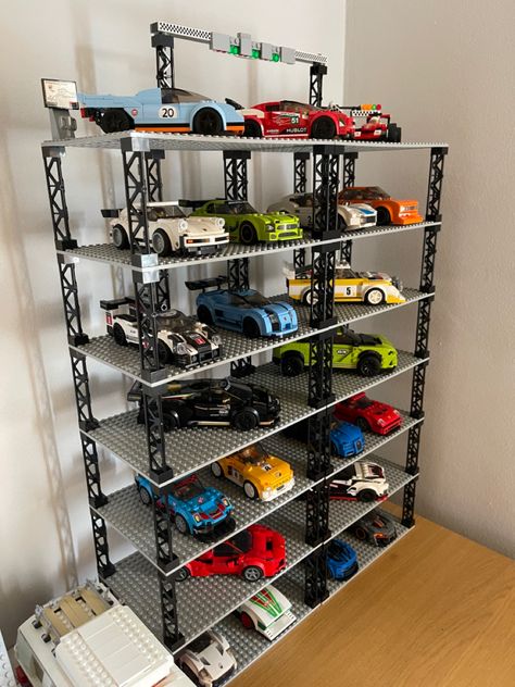 Lego Speed Champions Display Ideas, Lego Speed Champions Display, Speed Champions Display, Lego Set Display, Lego Displays, Lego Collection, Lego Display, Lego Speed Champions, Wheel Art