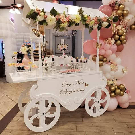 Sweet Cart Decoration Ideas, Candy Cart Decoration Ideas, Dessert Cart Ideas, Candy Cart Ideas, Wedding Sweet Cart, Wedding Candy Cart, Party Rental Ideas, Dessert Cart, Ice Cream Party Theme